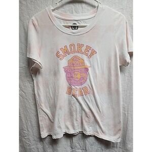 Smokey the Bear Graphic Print Women's Short Sleeve T-Shirt Tee Size M‎ Medium